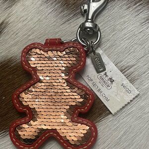 Coach Vintage Sequin Bear Bag Charm